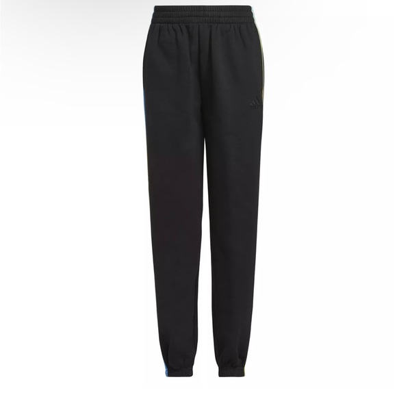 ❌SOLD❌NWT Adidas Boys Game Fade 3 Stripe Fleece Joggers Size S(8) - Picture 3 of 3